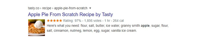 recipe rich snippet